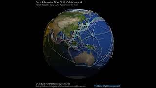 Cables Submarinos en el Mundo creado por Tyler Morgan-Wall