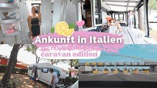 Ankunft in Italien mit dem Wohnwagen️ • Aufbau & eine überaus glückliche Mama• Maria Castielle