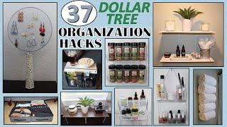 37 DOLLAR STORE ORGANIZATION HACKS  Dollar Tree DIY  ORGANIZATION IDEAS