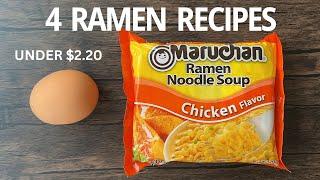 4 Instant Ramen UPGRADES   ASMR  Easy & Cheap Ramen Recipes Under $2