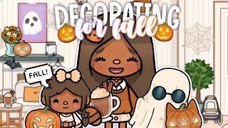 DECORATING FOR FALLHALLOWEEN   *WITH VOICE *  Toca Life World Roleplay