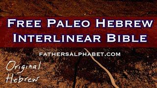 Free Paleo Hebrew Interlinear Bible  Now Available at fathersalphabet.com