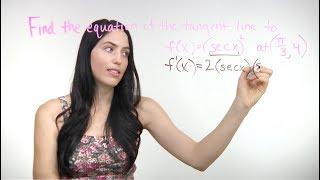 How to Find the Equation of a Tangent Line with Derivatives NancyPi