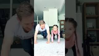 Plank Challenge Dad vs Daughter  TikTok Trend #shorts Clarielle