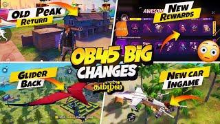  OB45 BIG CHANGES  OLD PEAK + NEW MISSIONS   OB45 ADAVANCE SERVER UPDATES FREE FIRE IN TAMIL