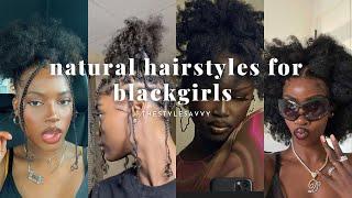 Natural hairstyles for black girls #blacktiktok #blackgirlhairstyles