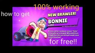 How To Get Bonnie In BRAWL stars for FREE  get new brawler for FREE  100% working