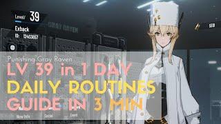 Punishing Gray Raven Lv 39 in 1 day Guide for Daily Routine in 3 min AndroidIOS