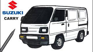 Easy Drawing Suzuki Carry I Kolay Suzuki Carry Çizimi I Üzgün Araba Çizimi Nasıl Yapılır?
