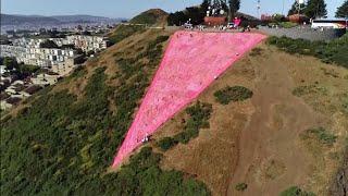 Pink Triangle Symbol of SF Pride Rises Again Above the City