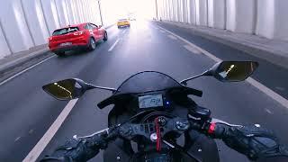 Yamaha R25 ile Avrasya Tüneli - Egzoz Sesi  Gopro Hero9 Black Motovlog