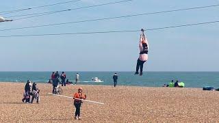 Customer Gets Stuck on Brighton Beach Zipwire 4K