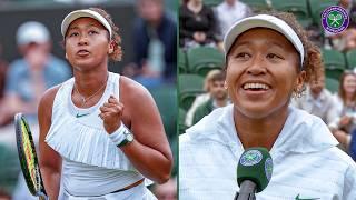 I watched Wimbledon my after pregnancy  Naomi Osaka  First round Interview  Wimbledon 2024