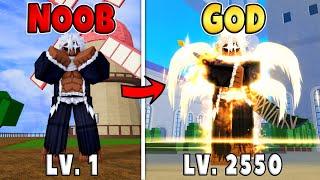 Noob to Pro Level 1 to Max Level 2550 and Obtaining Godhuman & Awakening Angel V4 in Blox Fruits