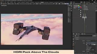 HDRI Pack Test on Ship Above Clouds HDRI with Blender 3d