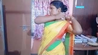 How to drape saree to look slim How to drape organza saree