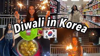 My first Diwali in Korea  shopping cooking at home ‍️