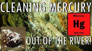 I went sniping for gold and found MERCURY #toxic #gold #river