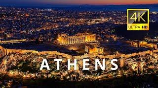 Athens Greece  in 4K ULTRA HD 60FPS Video by Drone