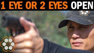 How to Aim Should You Shoot with One or Two Eyes Open?