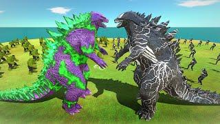 Godzilla X Hulk Ultra Toxic Radiation Power VS Godzilla X Venom Super Alien Parasite Power