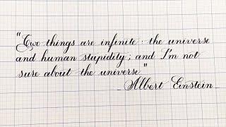 Beautiful Cursive Handwriting To Practice l Neat and Clean Calligraphy Albert Einstein Popular Quote