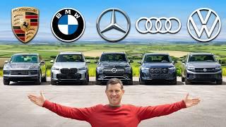 BMW v Porsche v Mercedes v Audi v VW Which is best?