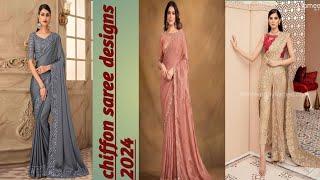 new chiffon saree designs chiffon saree embroidery saree designs 2024