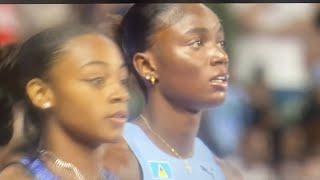 Julien Alfred beats Sha’carri Richardson 10.84  Womens 100m Semis  Olympics Track & Field