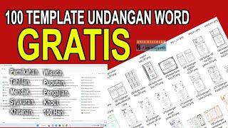 100 Template gratis undangan word