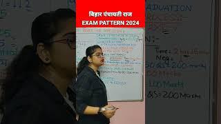 Bihar panchayati raj vibhag exam pattern 2024