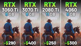 RTX 3060 Ti vs RTX 3070 Ti vs RTX 2080 Ti vs RTX 4060 - Test in 12 Games in 2024