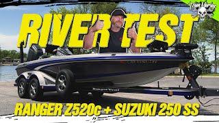 RANGER Z520c w NEW SUZUKI 250 SS RIVER TEST