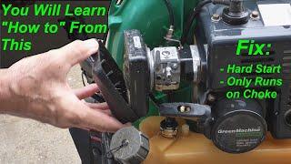 Fix a 2 Cycle TrimmerBlowerChainsaw thats Hard to Start & Runs Poorly only on Choke