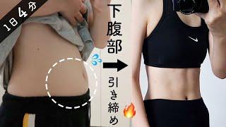 4 Min Lower Abs Workout  LOSE Lower Belly Fat