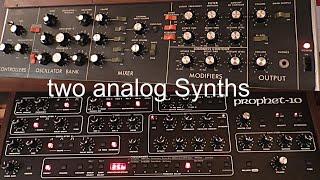 Two analog synths Minimoog & Prophet-10