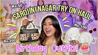 Sarojini Nagar *Birthday Outfits* Try On HaulBags Jewellery Branded Clothes  ThatQuirkyMiss