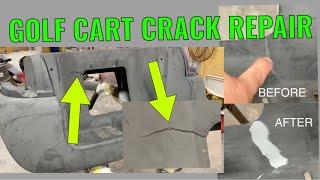 GOLF CART CRACK REPAIR  RIPPED PLASTIC REPAIR  PLASTIC TEAR REPAIR  GOLF CART RIPPED REPAIR