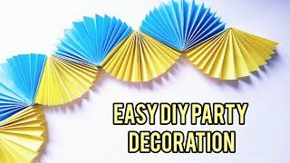 Easy diy party decoration ‍️زينة سهلة من الورق