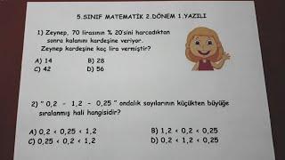 5.sınıf matematik 2.dönem 1.yazılı  @Bulbulogretmen   #matematik #yazılı #keşfet #5sınıf