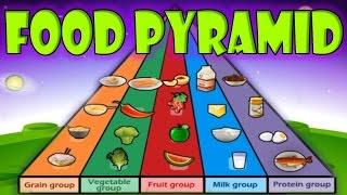 Nutrition Food Pyramid Healthy Eating Educational Videos for Kids Funny Game for Children