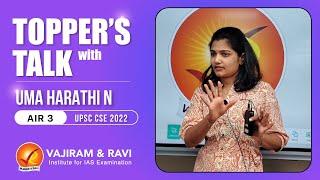 Toppers Talk with Uma Harathi N AIR 3  Vajiram & Ravi