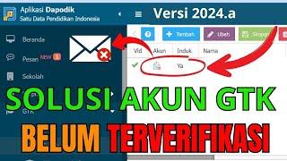 solusi akun guru atau tendik belum terverifikasi di dapodik 2024.a