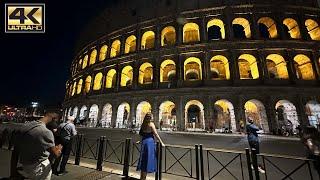 ROME NIGHT WALK  Colosseum to Via dei Fori Imperiali Rome