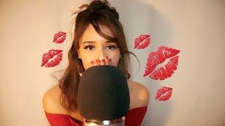 ASMR KISSES for 2018  mic scratching whispers hand movements fabric sounds
