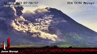 The Terrible Beauty Merapi Volcano MASSIVE Morning Eruptions March 12 2023 Extended #indonesia