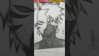 Hatake kakashi crying sketch  #shorts