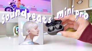 budget wireless earbuds with ANC under $50  soundpeats mini pro wireless earbuds unboxing + review