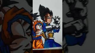 goku and vegeta #shorts #viral #ytshorts #artwork #anime #goku #vegeta #dragonball #dbz #drawing