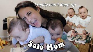 Solo TWIN MOM Morning Routine  Alone With Twins